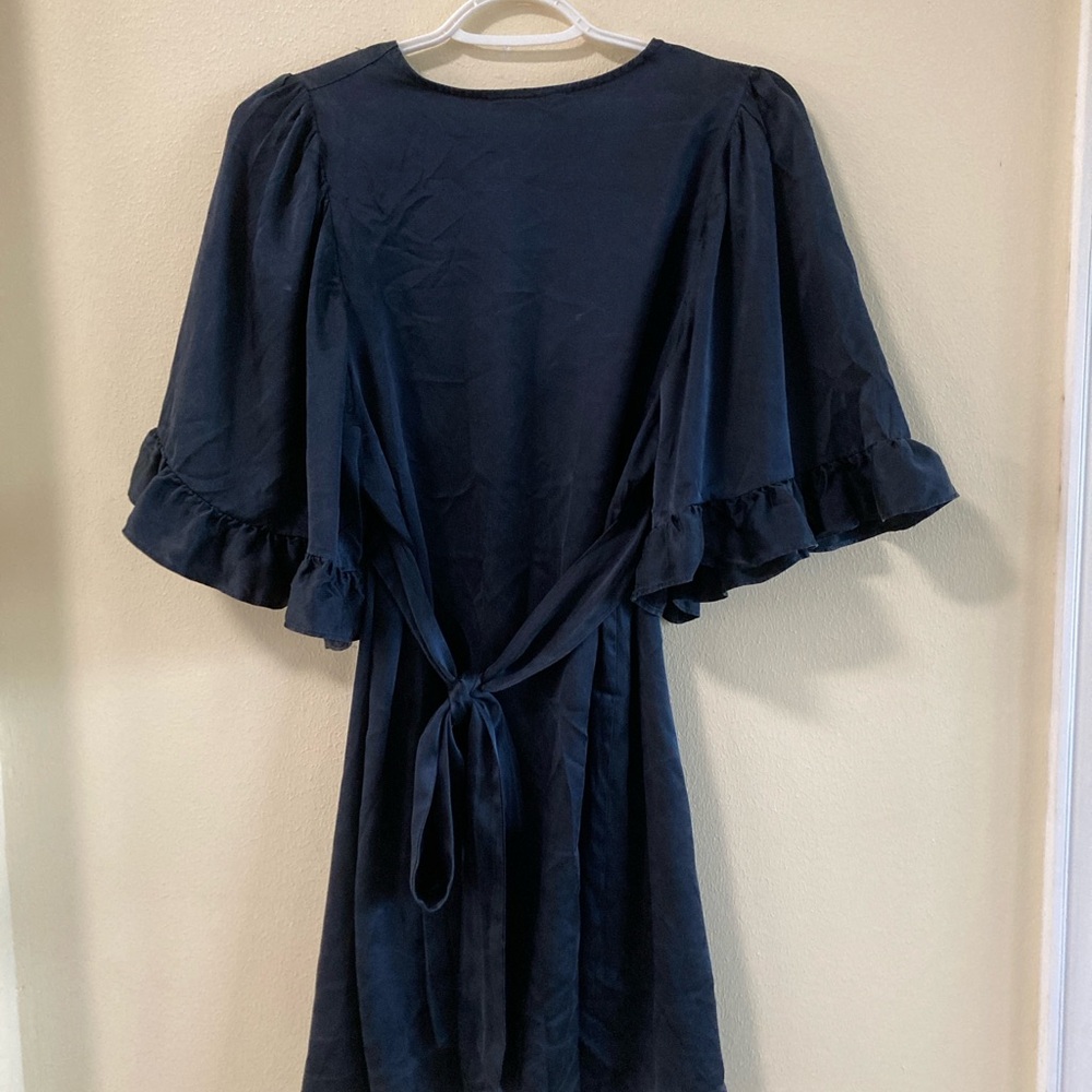 Betsey Johnson Blue Flutter Sleeve Mini Dress - Picture 3 of 5